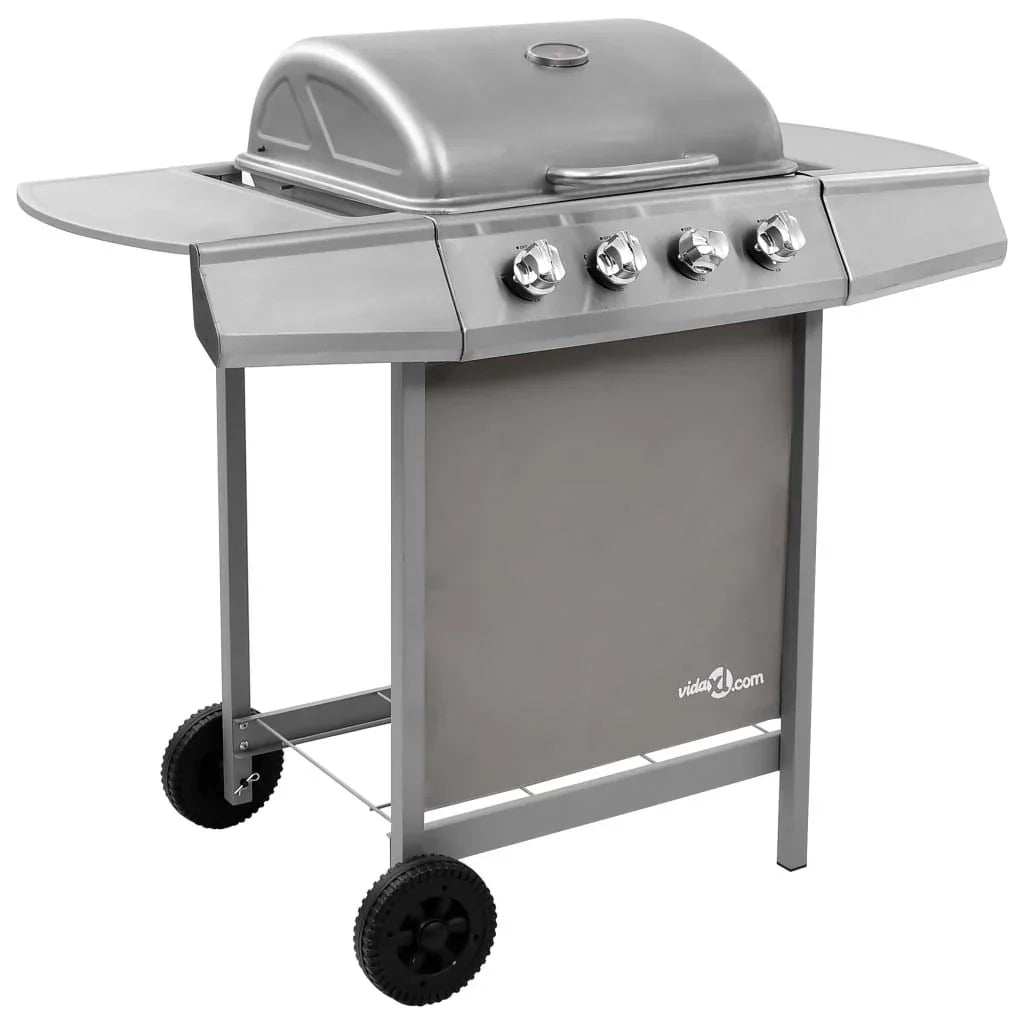 Grill gazowy 4-palnikowy srebrny Vidaxl