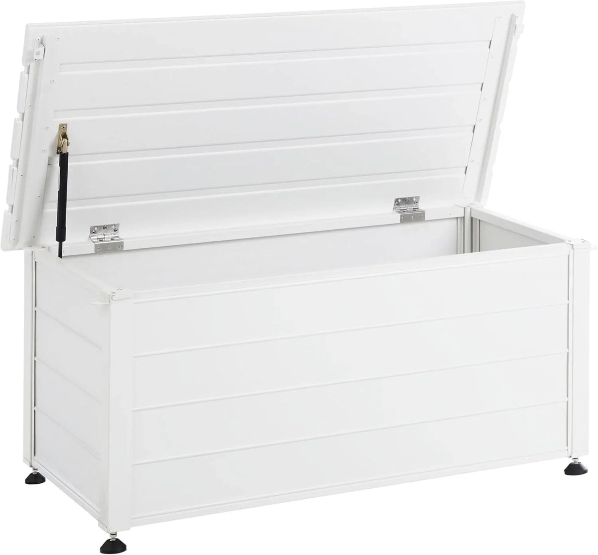 Beliani Aluminiowa skrzynia ogrodowa biała 113 x 50 cm Campalto