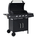 Grill gazowy Barbacoa 4+1 palniki czarny Vidaxl