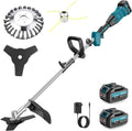 Akku Rasentrimmer mit 2 Akku, 16000mAh/21V 1000W Bürstenloser Akku Freischneider, Schnittdurchmesser 30cm, Multifunktion Rasenkantenschneider Akku für Rasen Garten Beschneiden - E-Edge