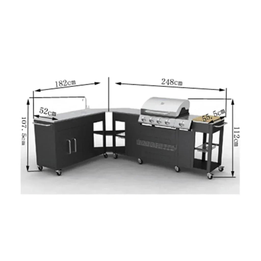 Grill gazowy 4+1 palniki Vidaxl