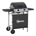 Grill Gazowy Outsunny Stal PP, 104x49x99 cm, Czarny