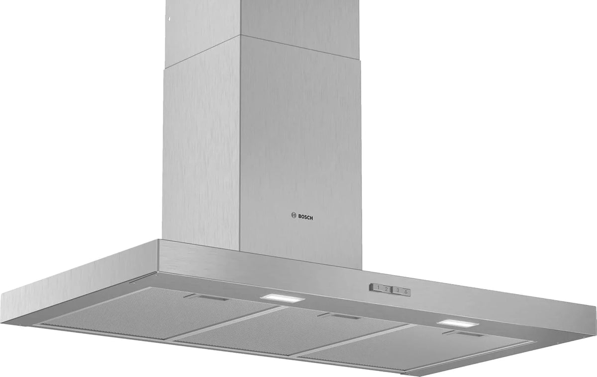 Bosch - Okap kominowy, 90 cm, seria 2, sterowanie mechaniczne, oświetlenie LED, stal nierdzewna, DWB96BC50