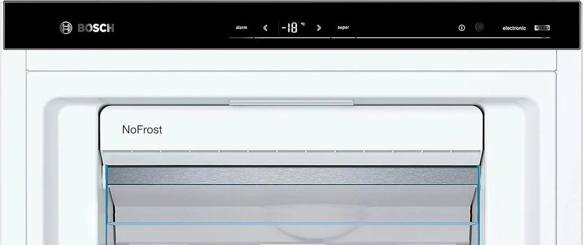 Bosch GSN51AWCV Seria 6 - Zamrażarka wolnostojąca, 161 x 70 cm, 175 kWh rocznie, biała, 290 L, rozmiar XXL, oświetlenie LED, VarioZone, NoFrost