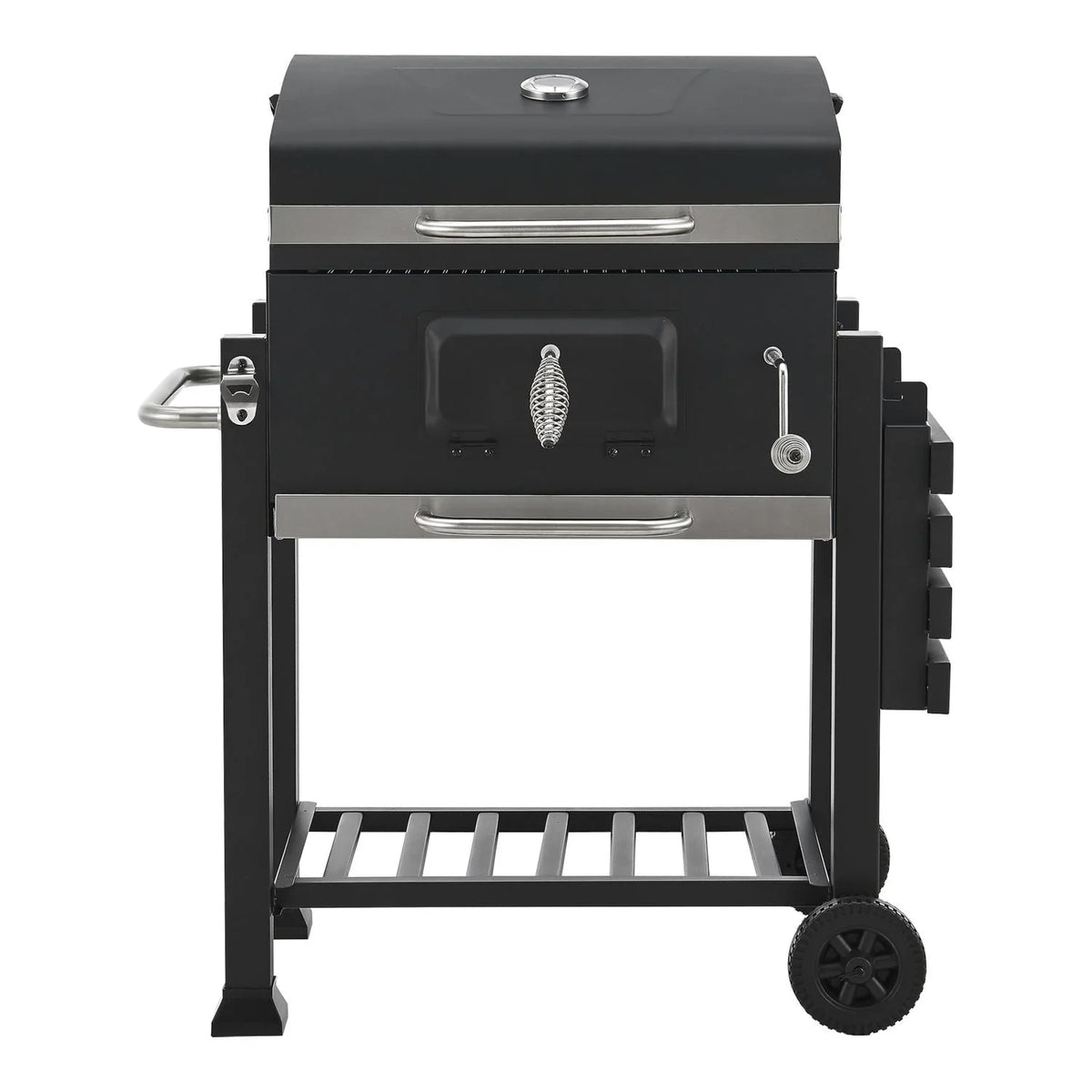 Grill Węglowy Arnad Z 3 Półkami Stalowy 105x114x48cm - Czarny [casa.pro]