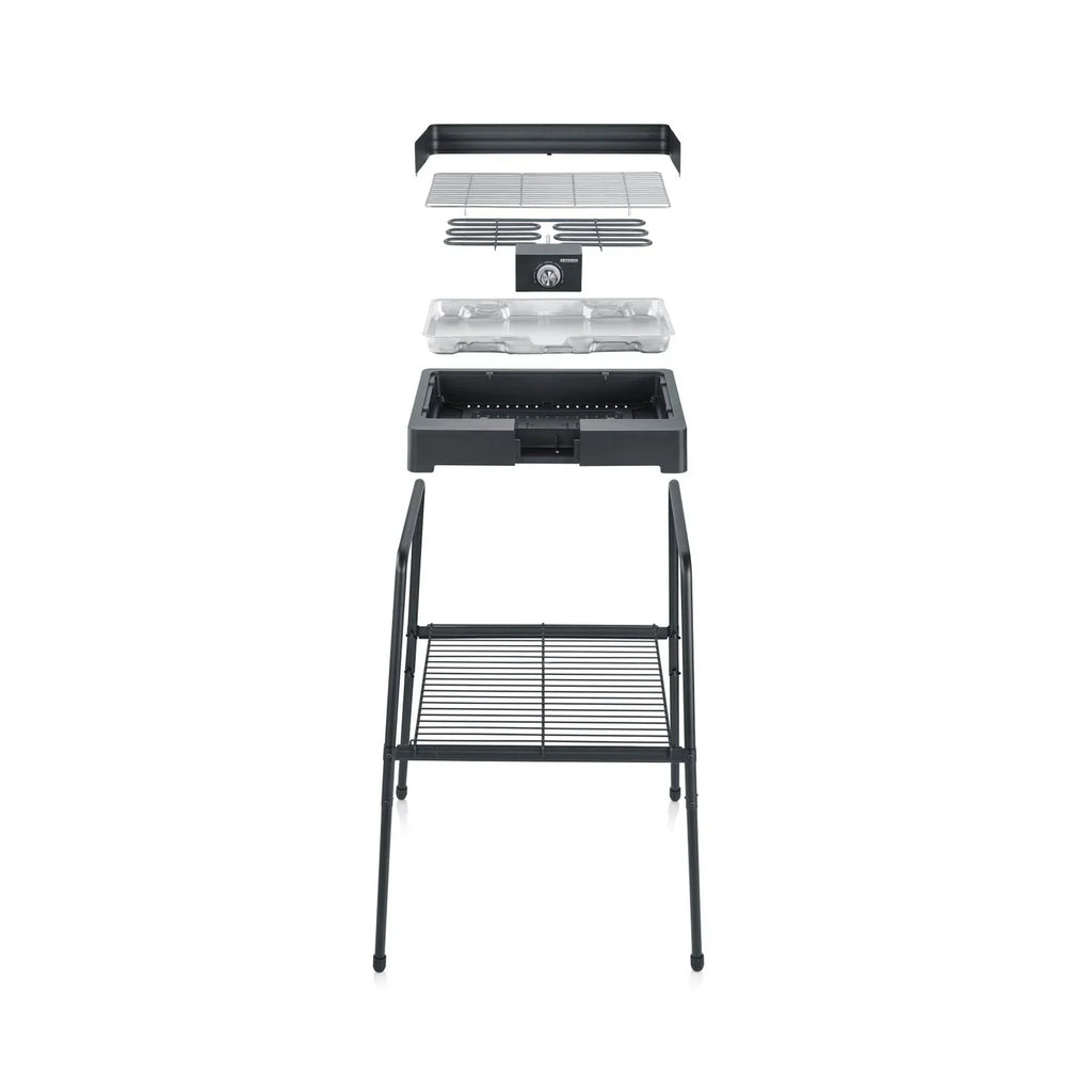 Grill elektryczny Severin PG 8566 z nóżkami, czarny, 2200 W