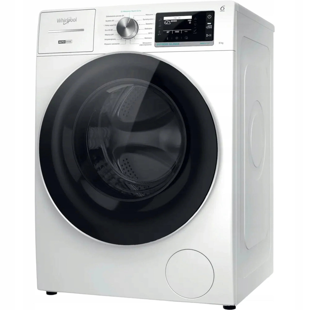 Pralka Whirlpool W8 99AD Silence PL 9kg 6. Zmysł AutoDose 60cm