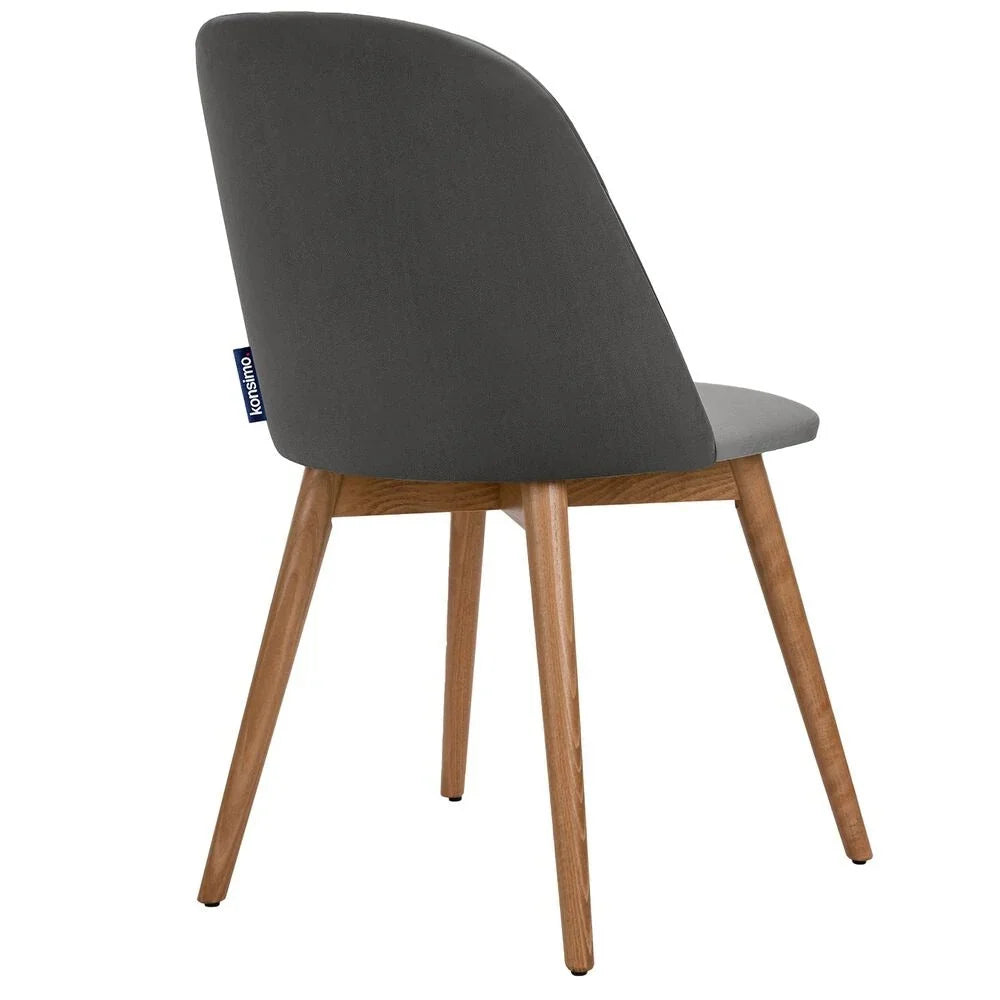2er-Set Samtstühle Bakeri, Grau