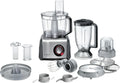 Bosch MultiTalent 8, Robot kuchenny z tarczą do frytek i młynkiem do ziaren, 1250 W, duża misa 3,9 l, mikser 1,5 l, wyciskarka do cytrusów, wyświetlacz LED, MC812M844, biały, szczotkowana stal