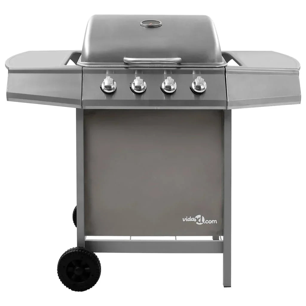 Grill gazowy 4-palnikowy srebrny Vidaxl