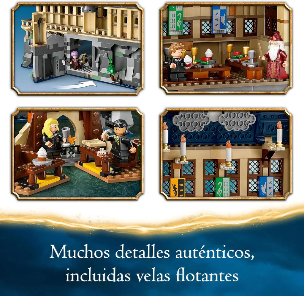 Harry Potter Zamek Hogwart Wielka Sala: Zabawka Szkoła Magii, 11 Minifigurek w Zestawie, w Tym Hermiona Granger i Ron Weasley, Prezent dla Dzieci w Wieku od 10 Lat 76435