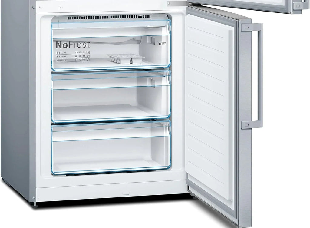 Bosch Serie 4 - Lodówko-zamrażarka, NoFrost, 203 x 70 cm, 438 L, VitaFresh, biała - KGN49XIDQ