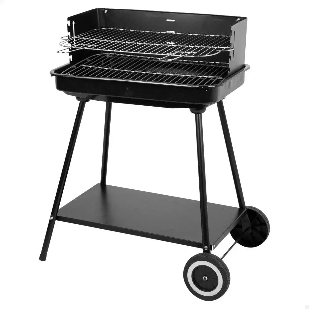 Przenośny Grill Stalowy 55x43x82 cm - Aktive. Czarny