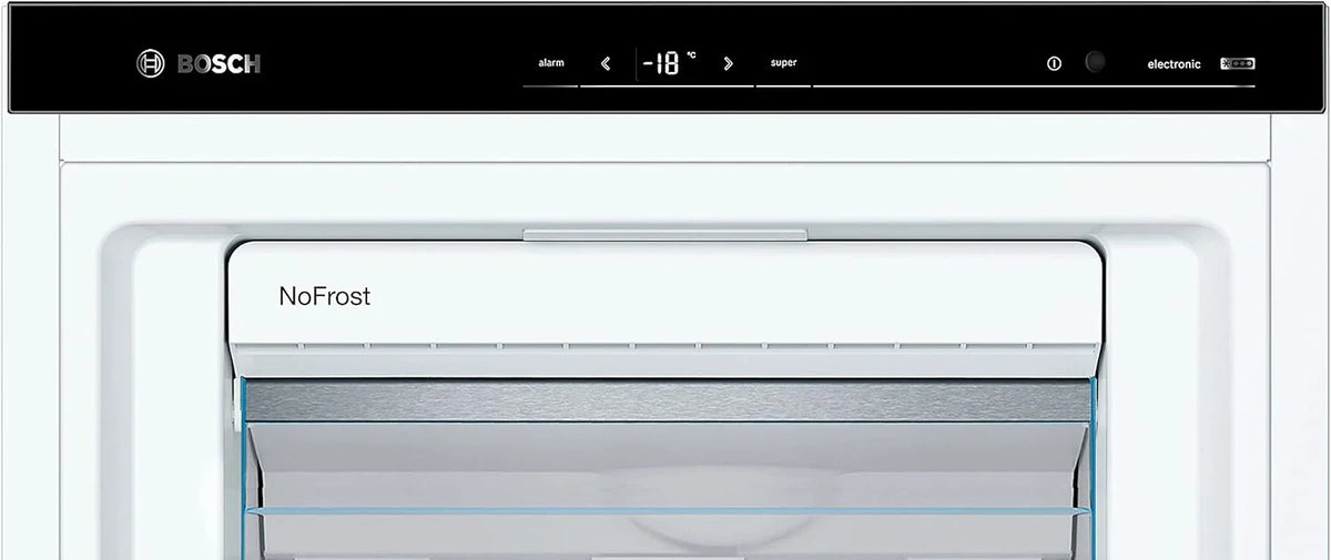 Bosch GSN51AWCV Seria 6 - Zamrażarka wolnostojąca, 161 x 70 cm, 175 kWh rocznie, biała, 290 L, rozmiar XXL, oświetlenie LED, VarioZone, NoFrost