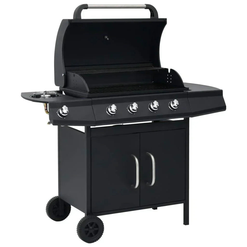 Grill Gazowy 4+1 Palniki Czarny Vidaxl