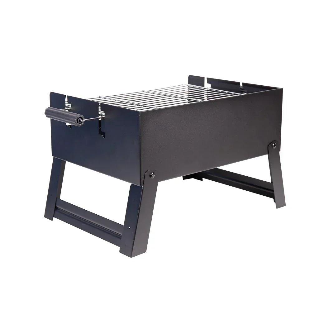 Cofan Przenośny Grill Węglowy | Chromowany Ruszt Stalowy | Składany Grill | Z Uchwytami Bocznymi | Idealny Na Kemping, Do Ogrodu I Na Taras | Wymiary: 45,5 X 34,5 X 31,5 Cm