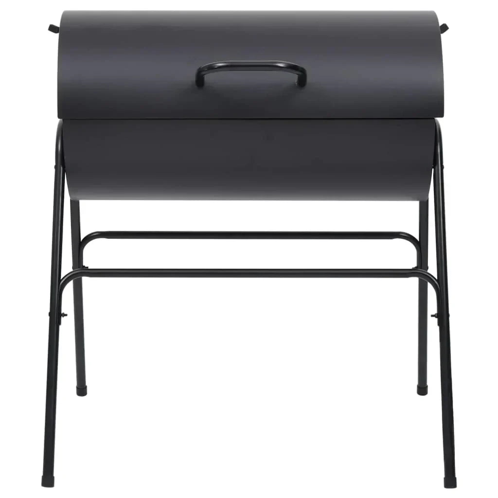 2026 Grill z 2 czarnymi rusztami do gotowania – Przenośny grill o wymiarach 80x95x90 cm ze stali