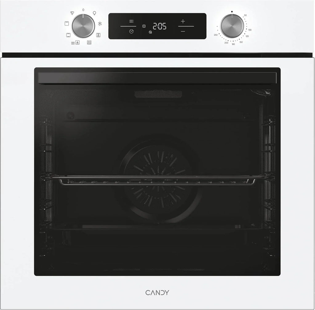 Candy Bake 600 CA6 N3T1HTW Piekarnik Wielofunkcyjny, 78L, Przepisy przez aplikację hOn, 1 Taca i 1 Ruszt, Czyszczenie Hydrolityczne, Konwekcja + Wentylator, 9 Funkcji, Ready UX, Biały