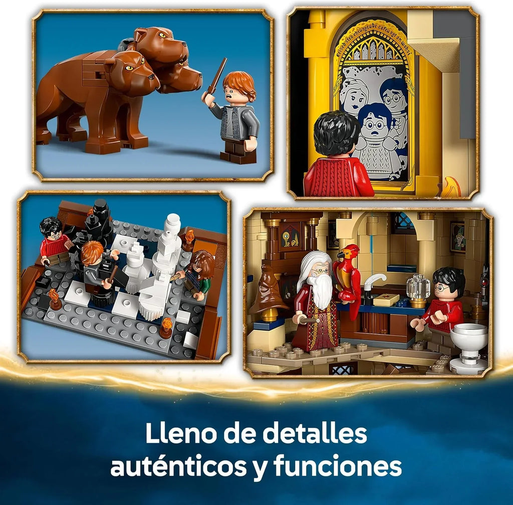 Harry Potter Zamek Hogwart: Wieża centralna — Zamek-zabawka z Komnatą Latających Kluczy i Szachami Czarodziejów — 12 minifigurek — Prezent dla dziewczynek i chłopców w wieku od 10 lat 76454
