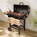 Grill Barbacoa na Węgiel Drzewny, Kolor Czarny, Z Popielnikiem -