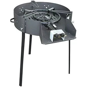 Flores Cortes - Grill okrągły na drewno i węgiel z podstawą 600 mm.