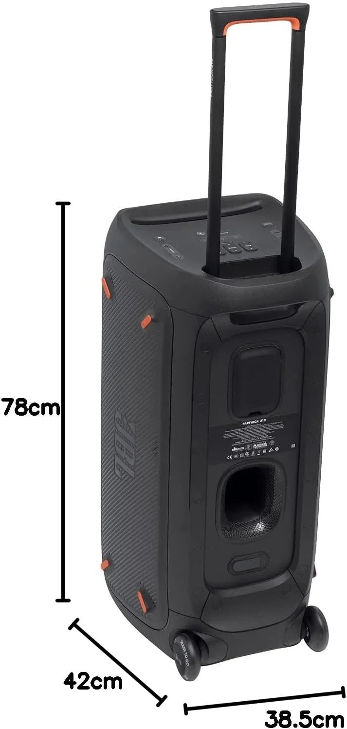 Jbl Partybox 110 JBLPARTYBOX110EU Głośnik Bluetooth, Czarny, ‎24 x 69 x 2,5 cm