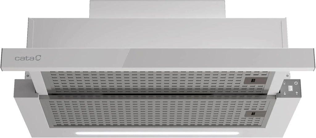 Okap Cata TFH 6830 GWH 6 Poziomów mocy Panel sterowania dotykowy Poziom hałasu 46 dB Wyjątkowo cichy silnik Oświetlenie LED Wnętrze osłonięte Łatwe czyszczenie Szerokość 60 cm Kolor biały