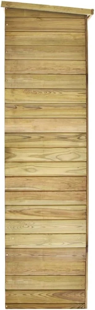 Tidyard Szopa Narzędziowa Ogrodowa Szafa z 4 Półkami Podporowymi Szopa Narzędziowa Drewutnia Szafa Zewnętrzna Drewno Sosnowe Impregnowane 123 x 50 x 171 cm