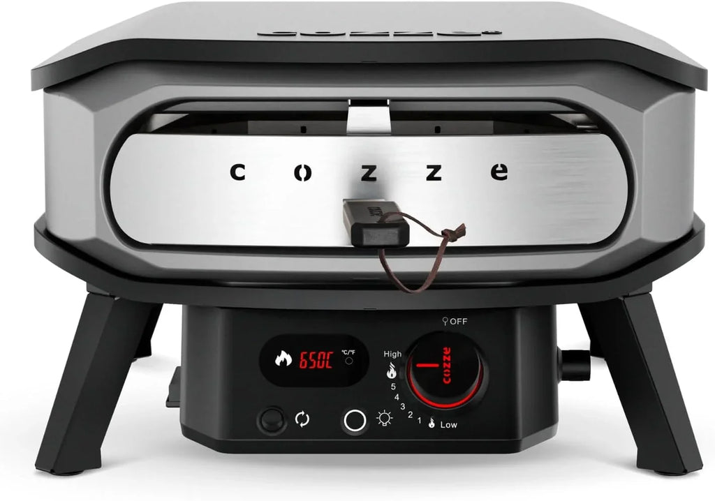 Piec do pizzy Cozze® PREMIUM ROTATE, gazowy – 13” – 30 mbar – obrotowy piec ze stali nierdzewnej z kamieniem kordierytowym Ø34,5 cm – szybkie i równomierne pieczenie