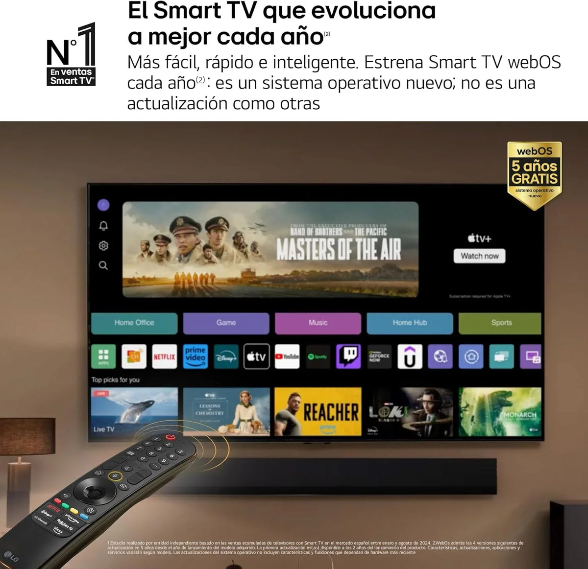 65UT73006LA 65 ",UHD 4K, Seria UT73, Smart TV, WebOS24, Procesor a5, HDR10, Dolby Digital Plus, SmartTV, 3840x2160, Czarny