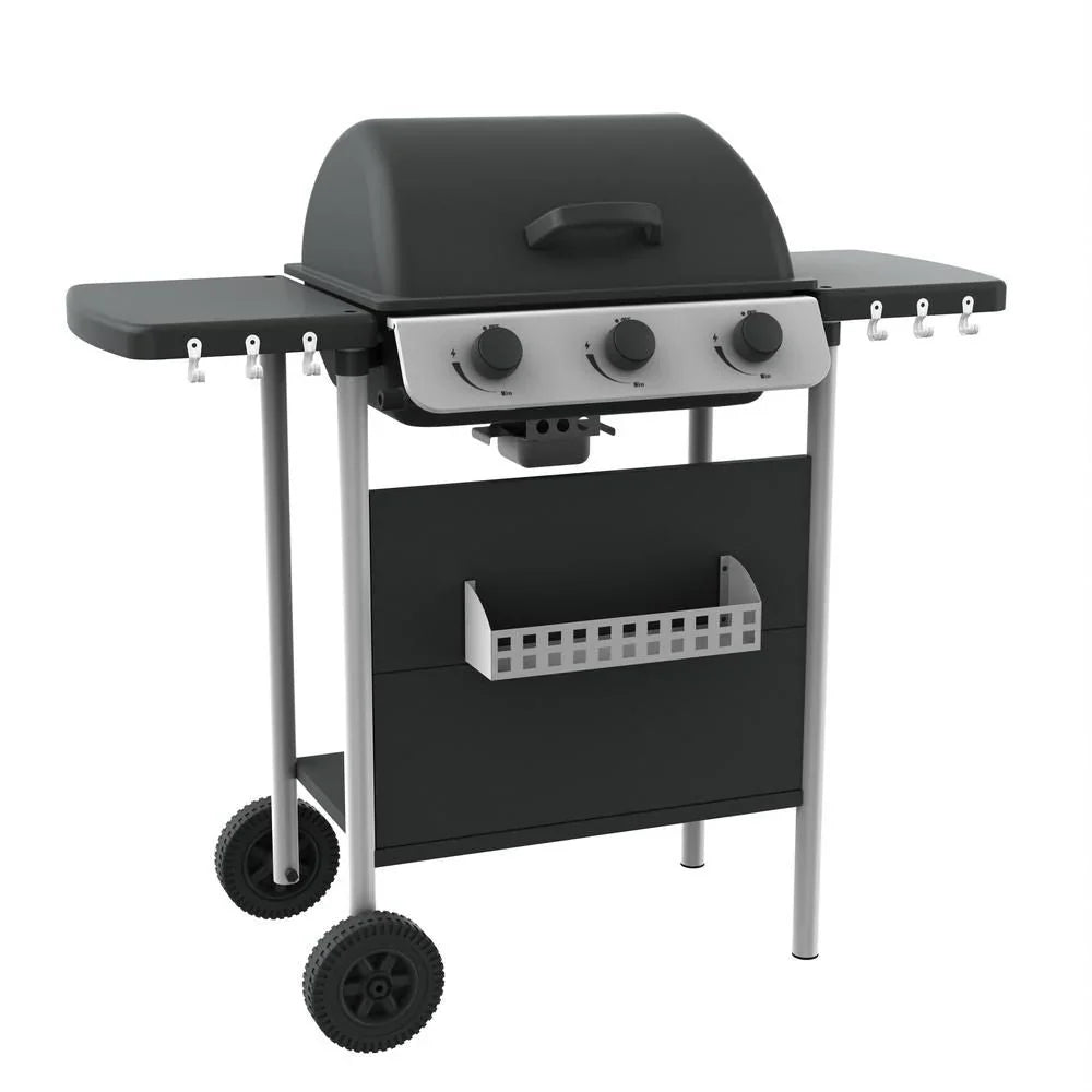 Grill gazowy 3-palnikowy Annika stalowy 105 x 49 x 100 cm Ldk Garden