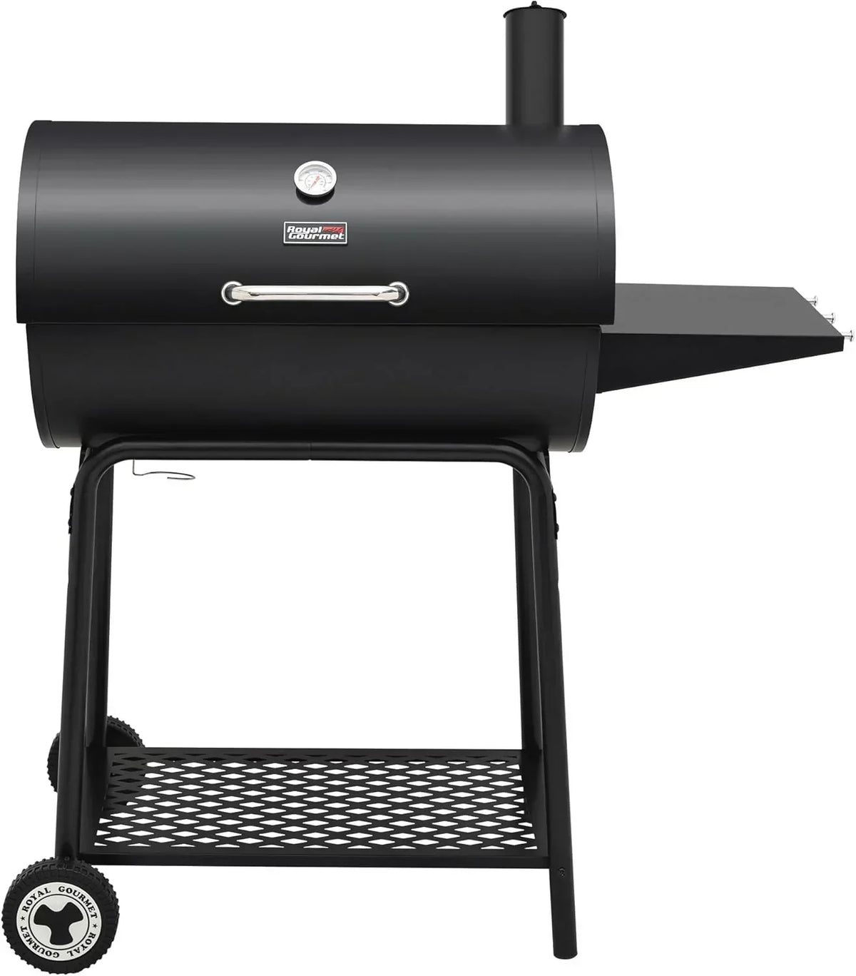 2026 Royal Gourmet CC1830 30-calowy grill węglowy ze składanym stołem bocznym, czarny grill ogrodowy z rusztem o powierzchni 627 cali kwadratowych, idealny na taras, do ogrodu i na przyjęcia