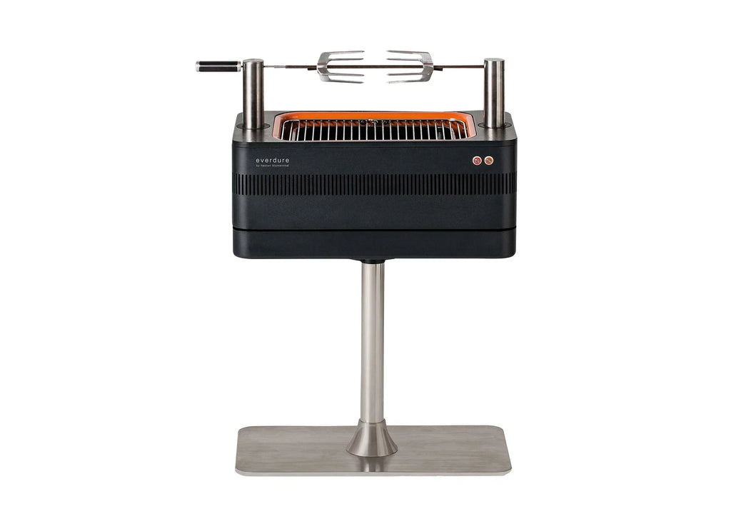 2026 Grill Węglowy z Zapłonem Elektrycznym – Szybki Zapłon Płomienia 1400W Fast Flame Ignition™ – Zawiera Rożen Obrotowy (15 kg) i Stojak