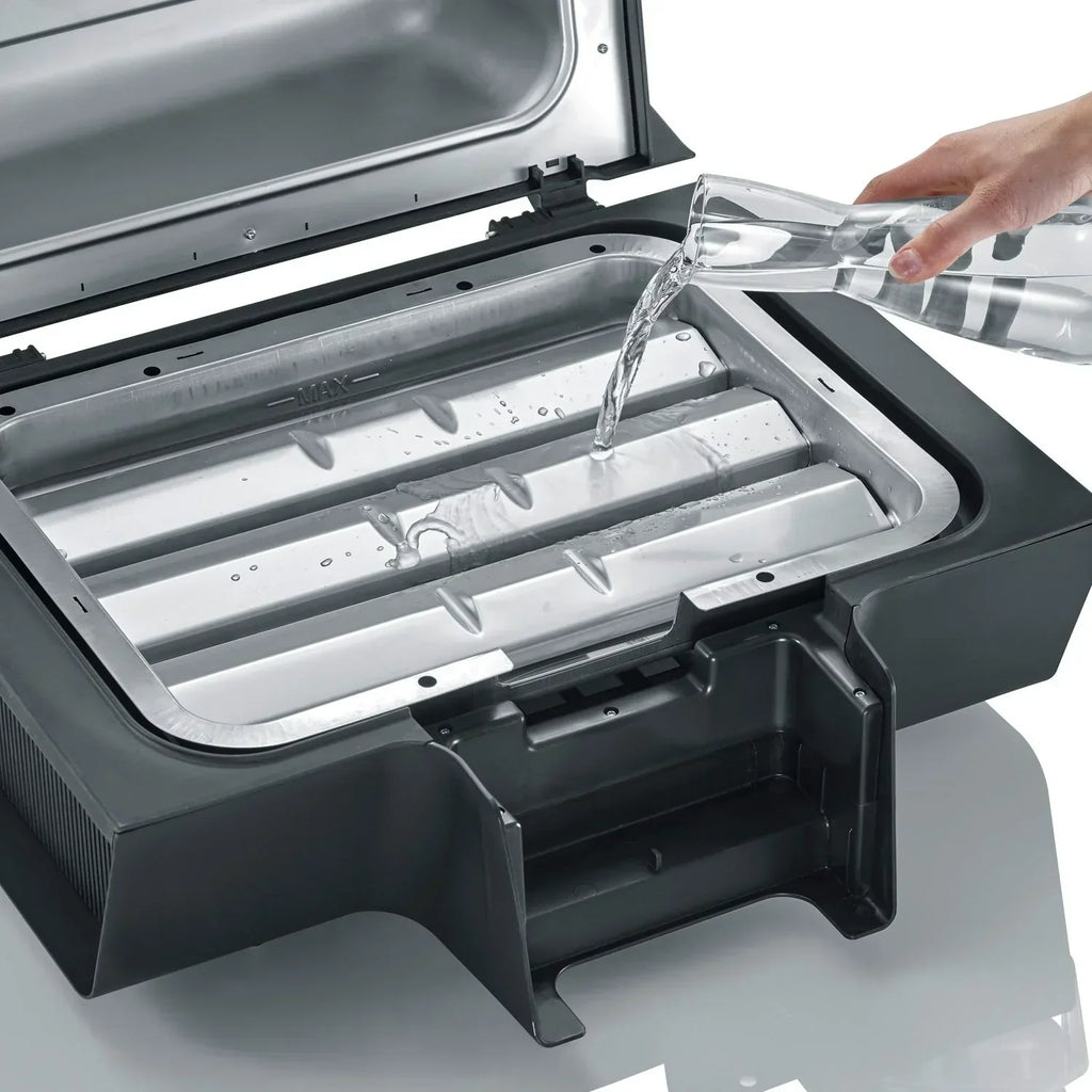 Grill elektryczny Barbacoa z cyfrowym wyświetlaczem OLED Sevo GT czarny PG 8106 Severin