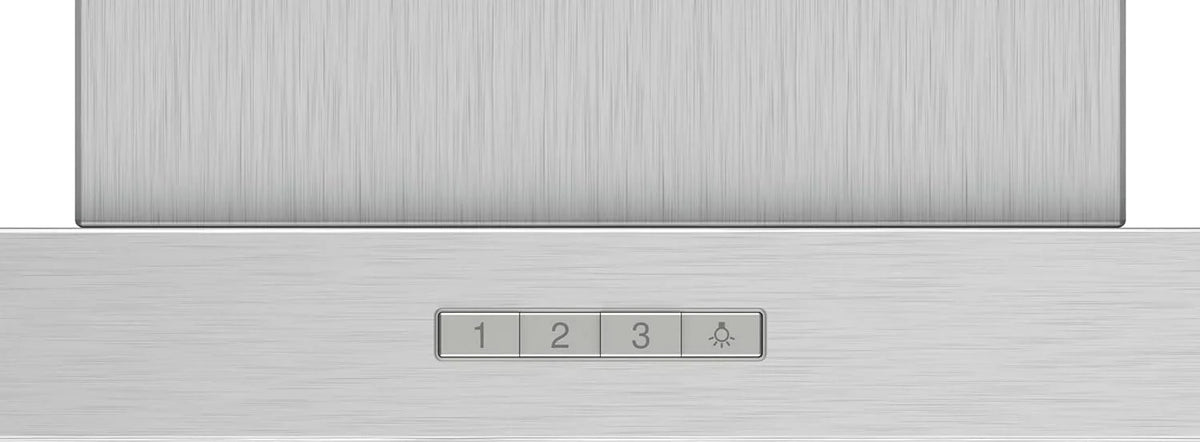 Bosch - Okap kominowy, 90 cm, seria 2, sterowanie mechaniczne, oświetlenie LED, stal nierdzewna, DWB96BC50