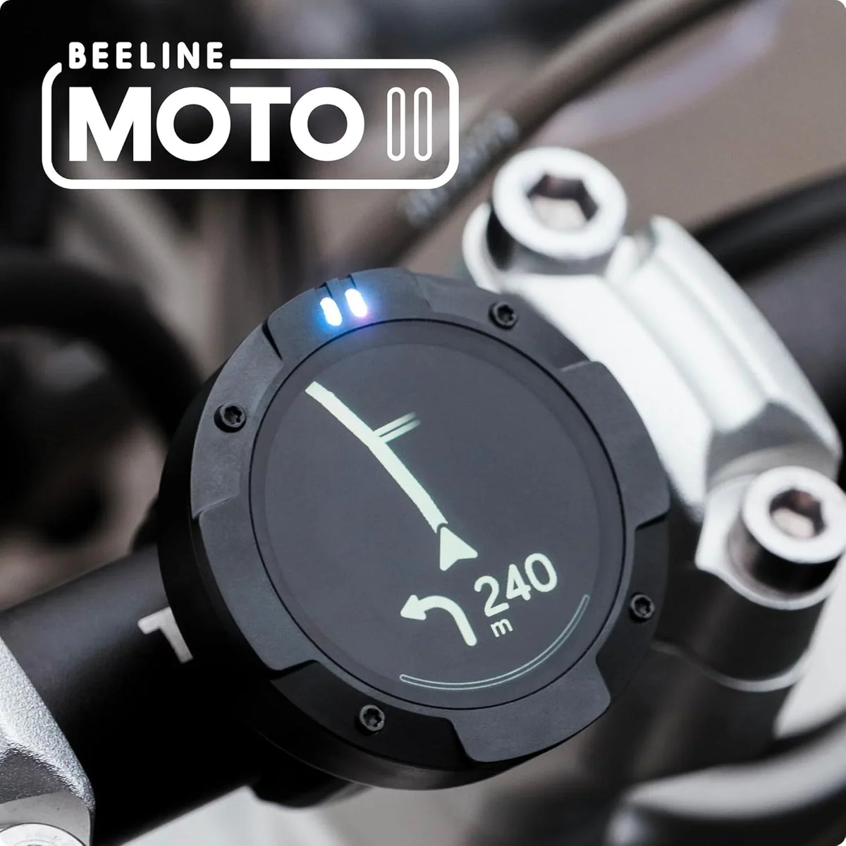 Beeline Moto II - System nawigacji motocyklowej | Nawigacja po całym świecie | Mini mapy ad hoc | 14 godzin pracy baterii | Wodoszczelność i pyłoszczelność IP67 | Ładowanie USB-C ze wsparciem