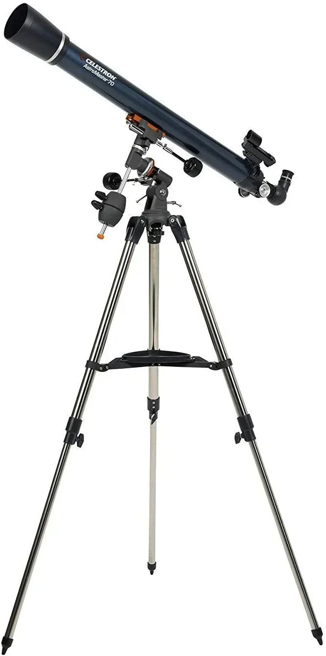 Celestron 31051 AstroMaster 130EQ, Teleskop zwierciadłowy Newtona z napędem silnikowym, granatowy