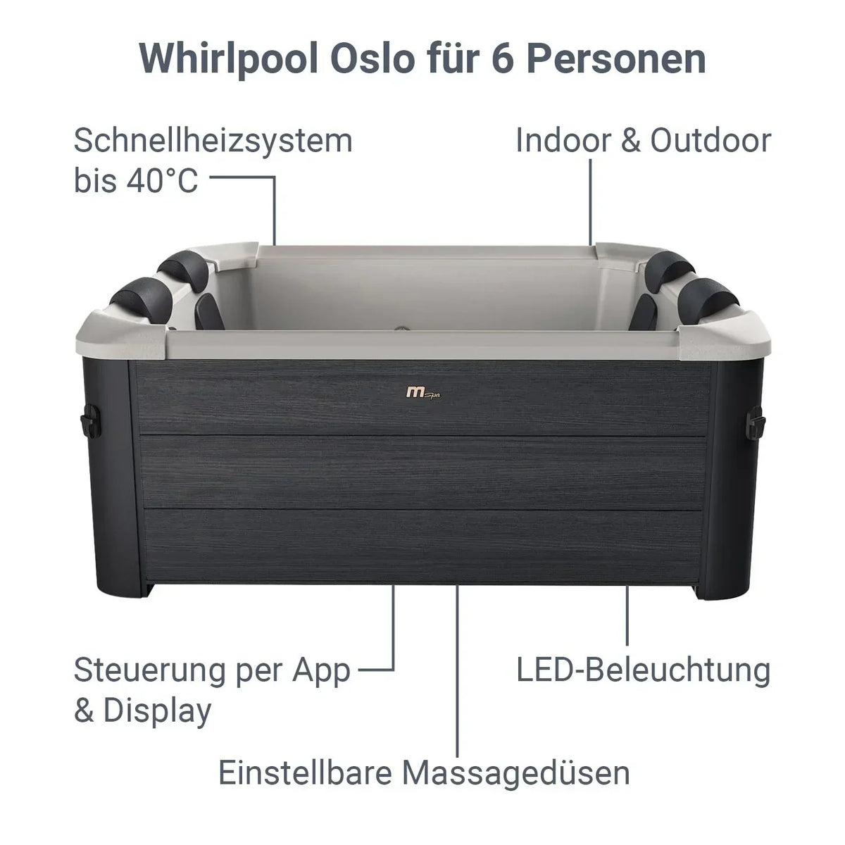 2026 Spa Whirlpool Oslo z oświetleniem LED