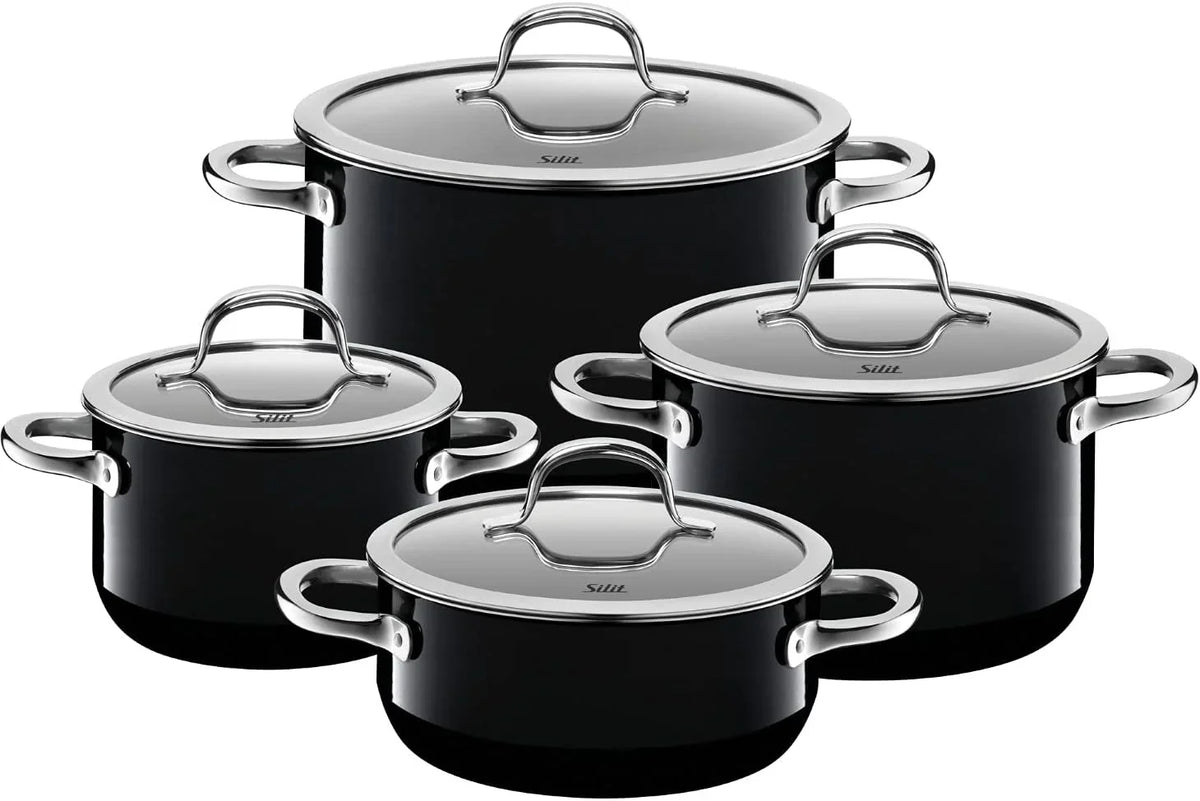 Schulte-Ufer Cookware Set, Copper, Silver, 5-Piece