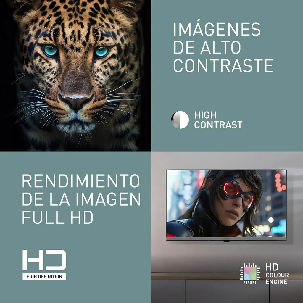 Panasonic TB-24S40AEZ, seria S40, 24-calowy telewizor Smart TV HD LED, 2024, TiVo, sterowanie głosowe Google i Alexa, tryb gry, odtwarzacz multimedialny, HDR, HDMI, WLAN, wyjątkowe wrażenia wizualne