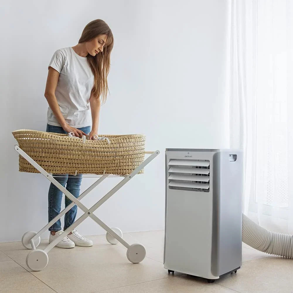 Cecotec Klimatyzator przenośny z pilotem ForceClima 9100. 9000 BTU, niskie zużycie energii, wyświetlacz LED, 4 tryby, 2 prędkości, zasięg 20-25m2