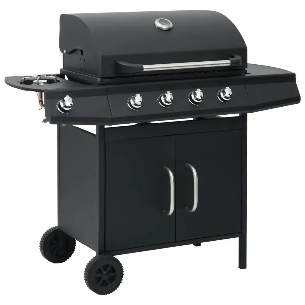 Grill Gazowy 4+1 Palniki Czarny Vidaxl