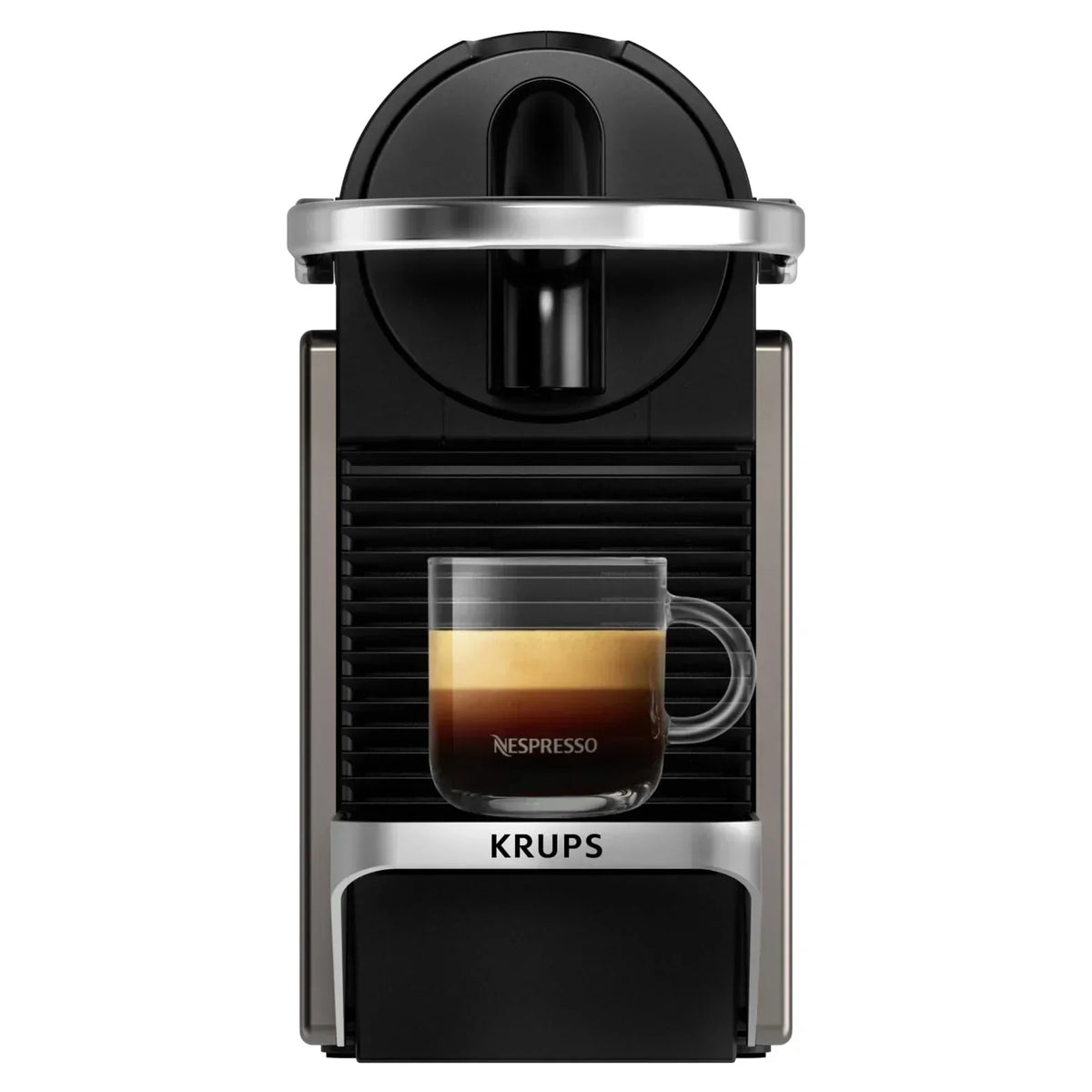 2025 Ekspres do kawy na kapsułki Krups Nespresso Pixie Redesign | Espresso i Lungo | Styl industrialny | Niskie zużycie energii | Automatyczne wyłączanie | Regulowana tacka | Kapsułki nadające się do recyklingu | Model XN306T