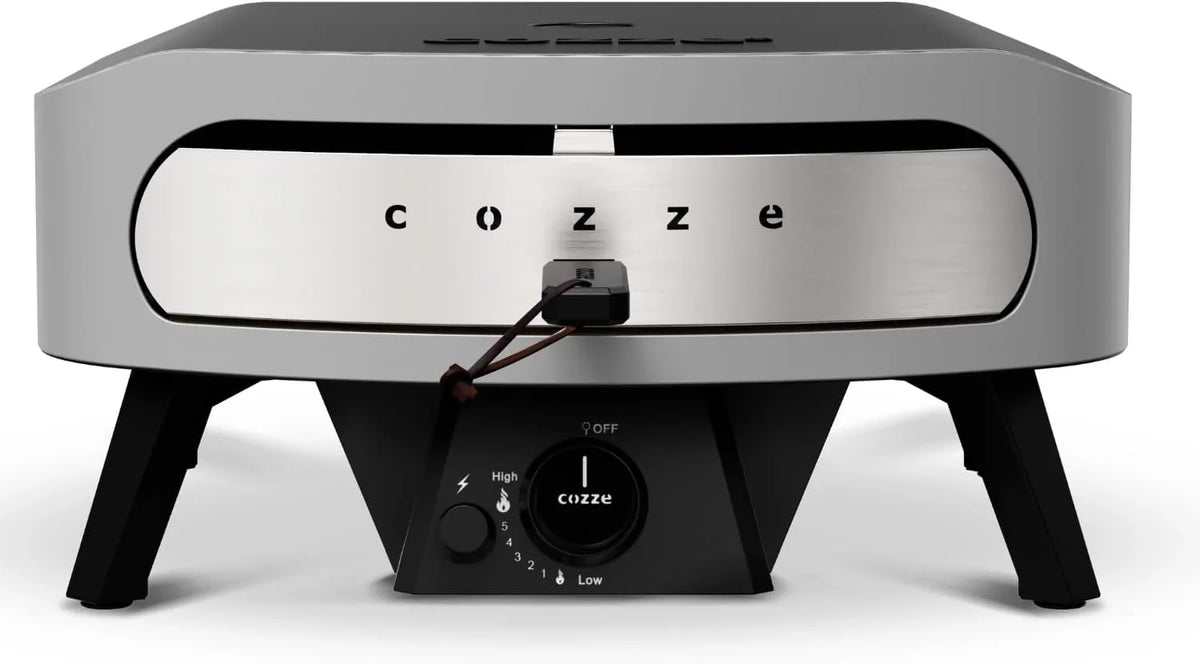 COZZE Gas Pizza Oven 17 inch – Large Outdoor Pizza Oven (50 mbar) – Pizza Oven with Regulator for Family Pizza