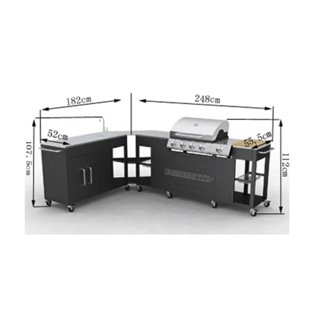 Grill Gazowy 4+1 Palniki Vidaxl
