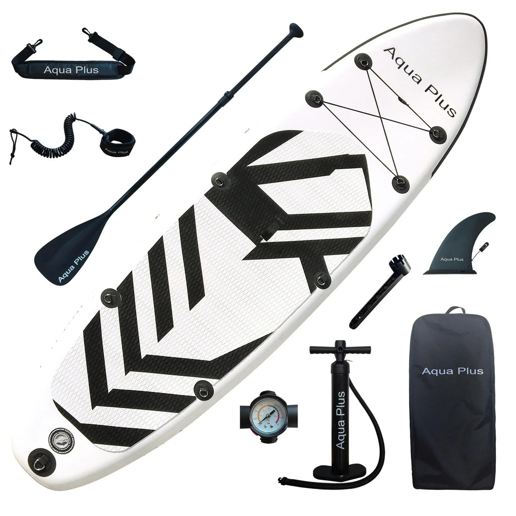 2025 Aqua Plus Deska SUP Pompowana – Grubość 15 cm, dla Wszystkich Poziomów Zaawansowania, Deska Paddleboard, ISUP z Pompką i Torbą Podróżną, Młodzież/Dorośli