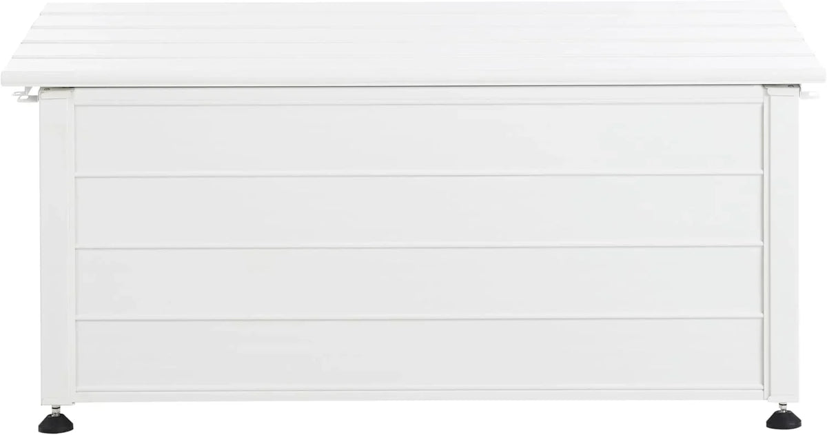 Beliani Aluminiowa skrzynia ogrodowa biała 113 x 50 cm Campalto