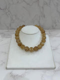 Collar ball jaspe camel
