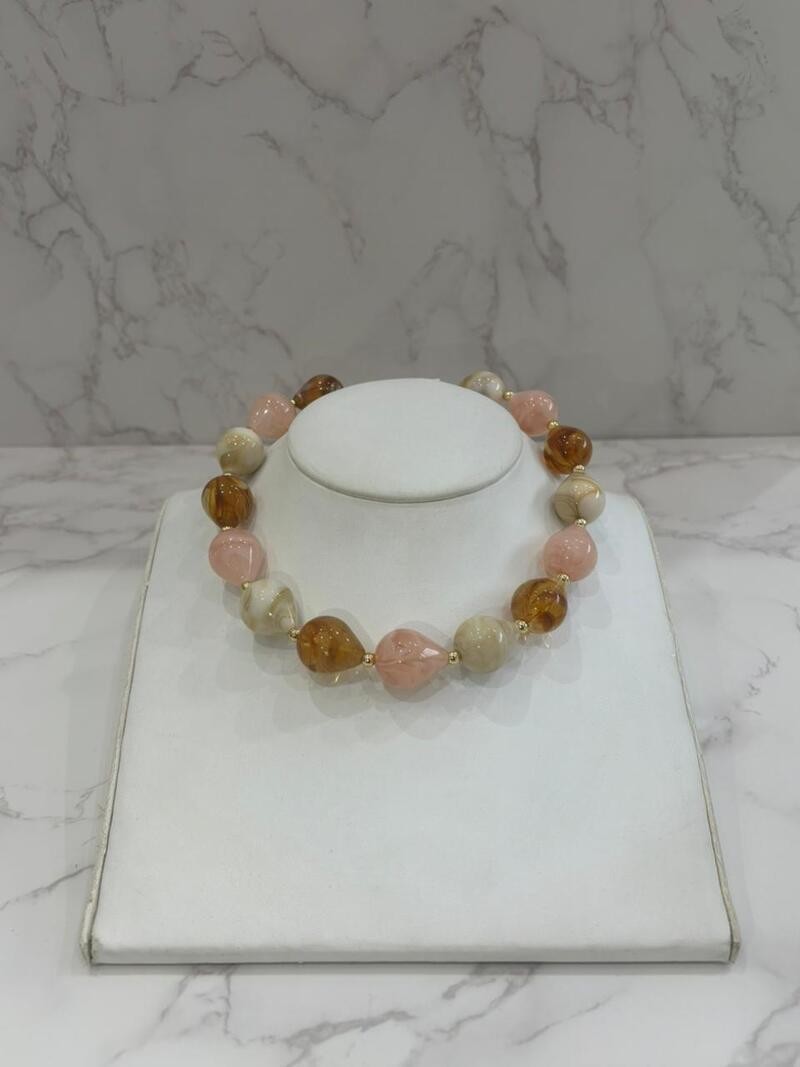 Collar esencia rosa